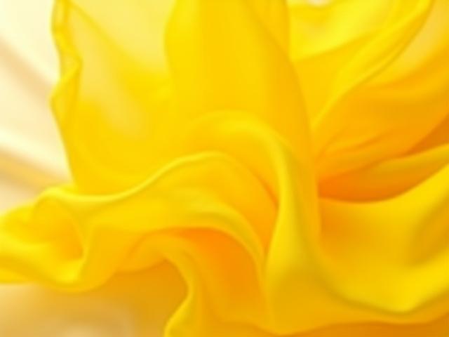 A soft, flowing silk scarf, dyed a sunny, golden yellow with goldenrod, draped elegantly.