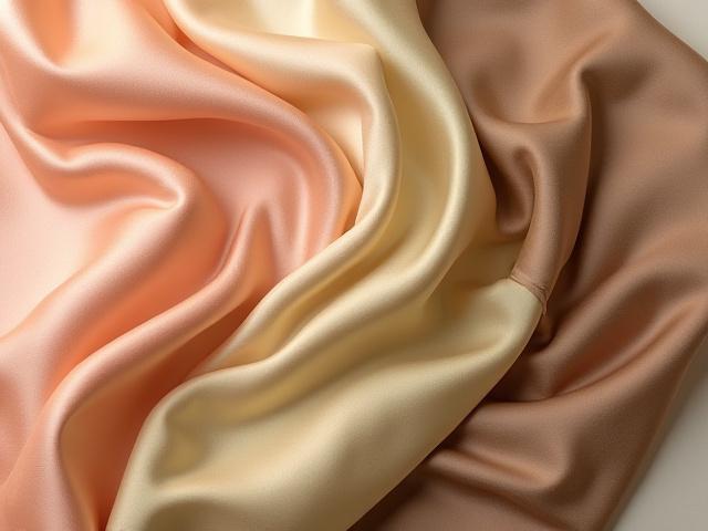 A collection of soft, plant-dyed silk scarves draped artfully, showcasing a spectrum of botanical colors.